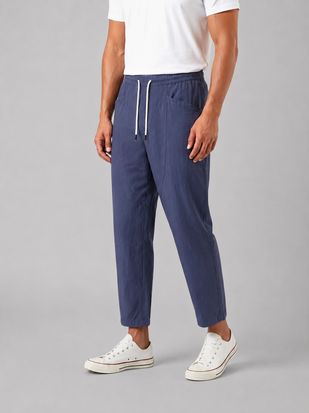 The Athletics Society | Men's Relaxed Cropped Drawstring Trousers - 7