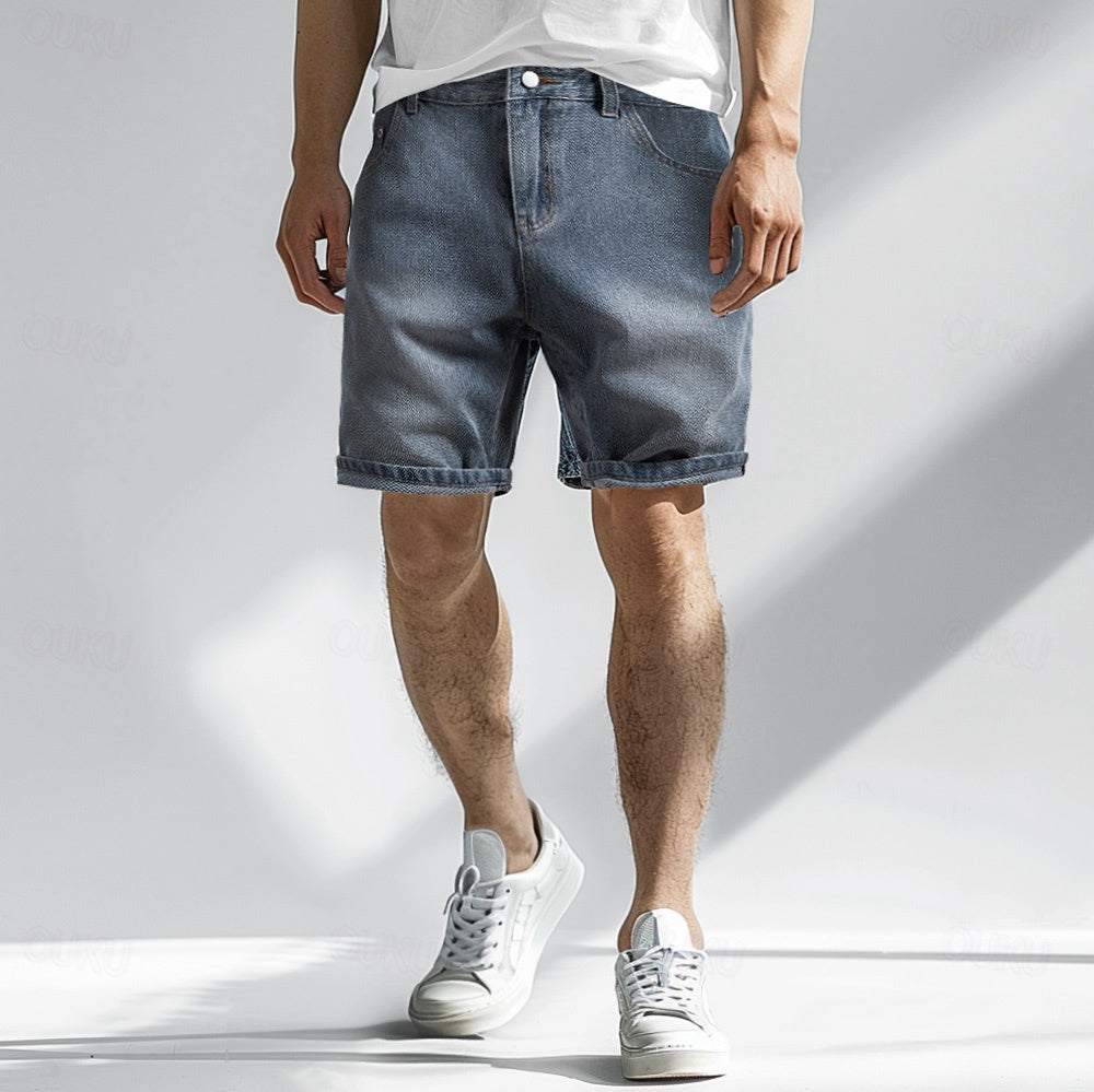The Athletics Society | Men's Relaxed Fit Denim Shorts - 1