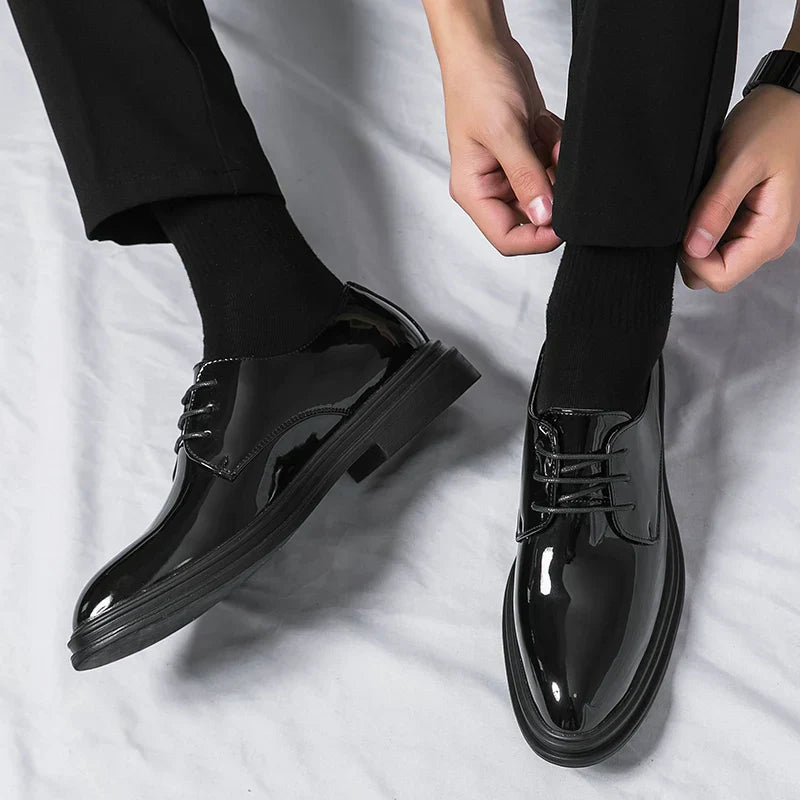 The Athletics Society | Men's Patent Leather Derby Shoes - 6