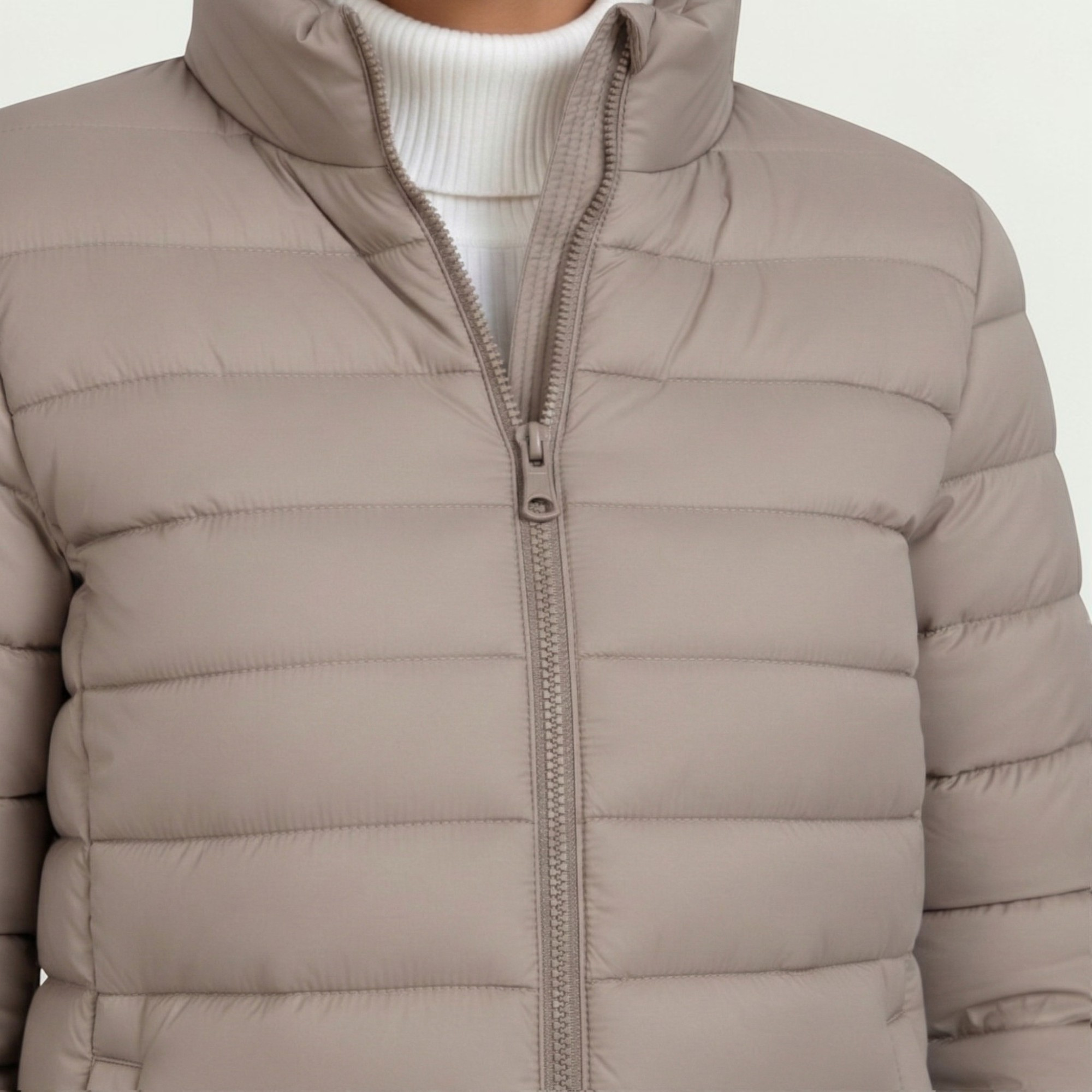 The Athletics Society | Women's Slim Fit Puffer Jacket Lightweight Quilted High Collar - 2