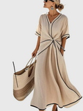 The Athletics Society | Women's Relaxed Draped Maxi Dress - 1