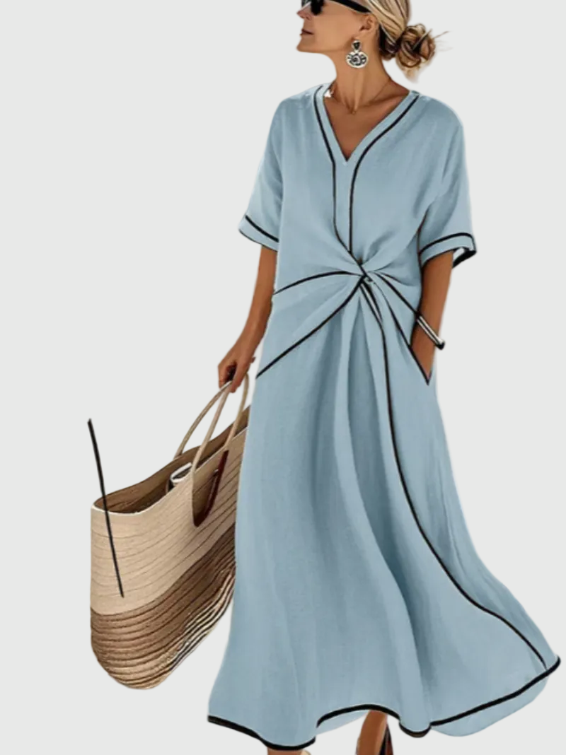The Athletics Society | Women's Relaxed Draped Maxi Dress - 2