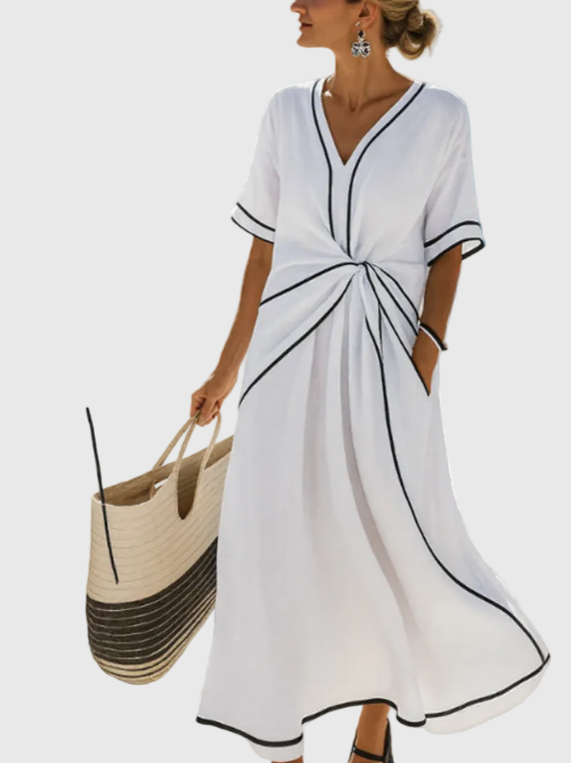 The Athletics Society | Women's Relaxed Draped Maxi Dress - 3