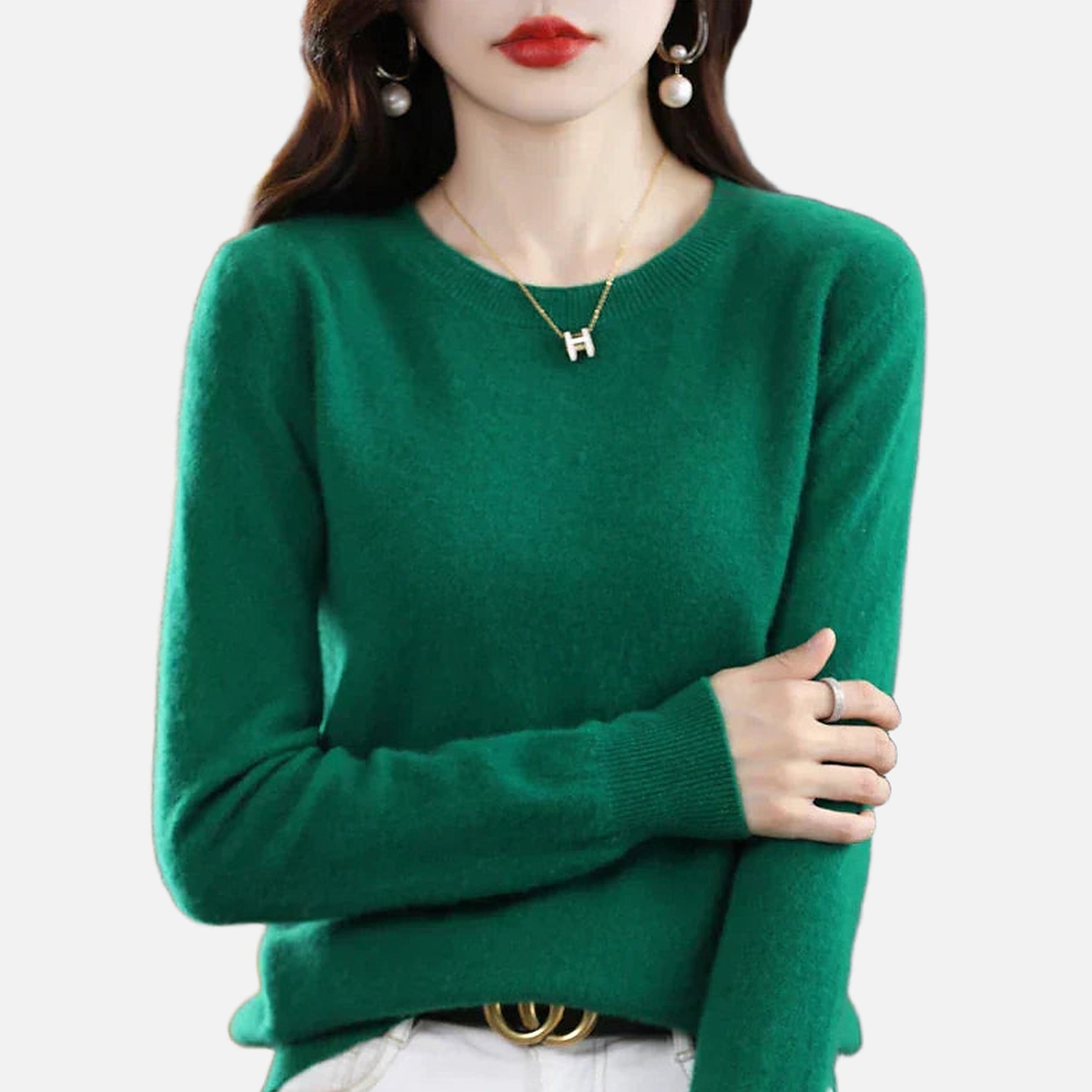 The Athletics Society | Women's Classic Cashmere Crewneck Sweater - 4