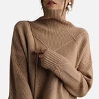 The Athletics Society | Women's Cashmere Turtleneck Sweater - 3