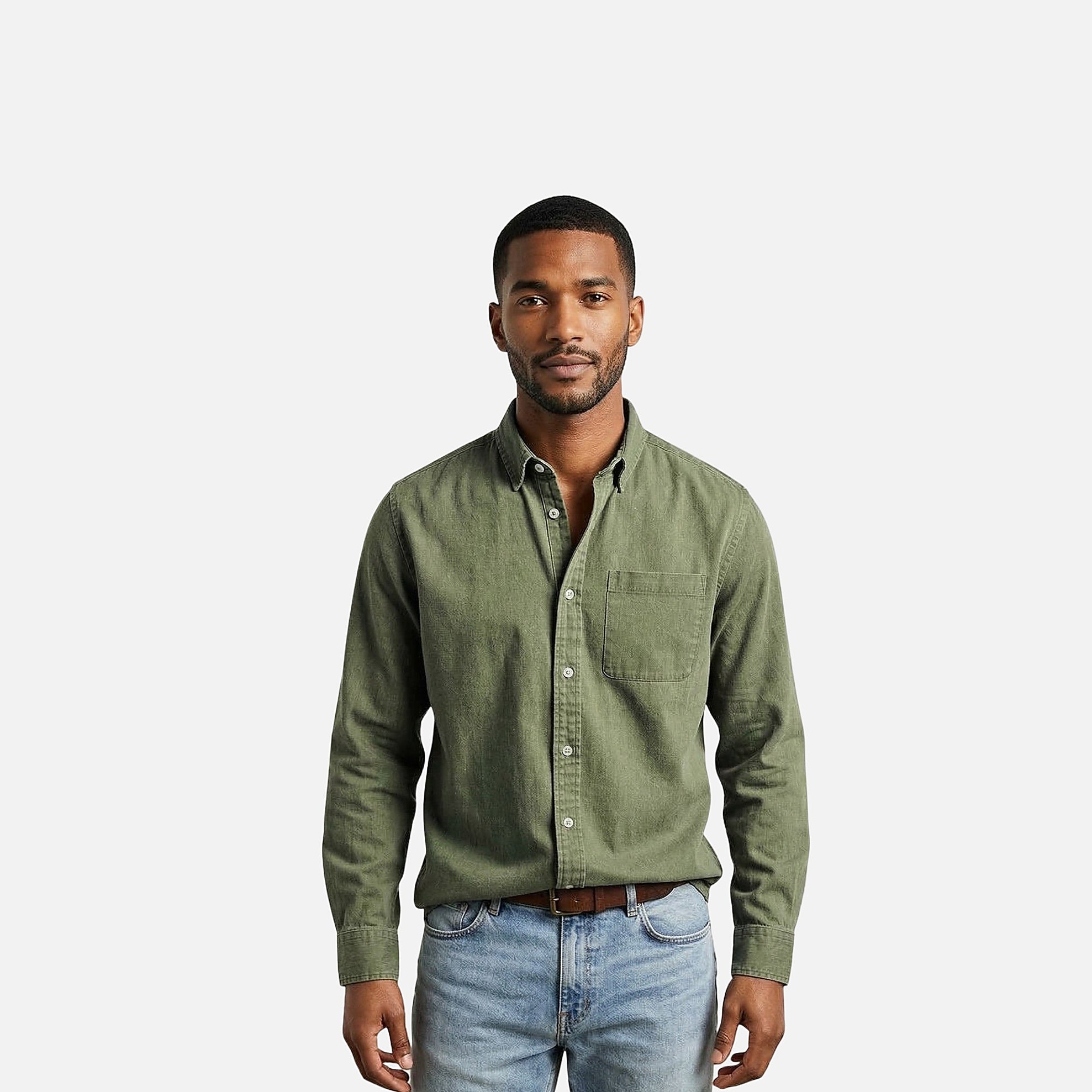 The Athletics Society | Men's Classic Button Shirt Relaxed Fit Casual Everyday Style - 6