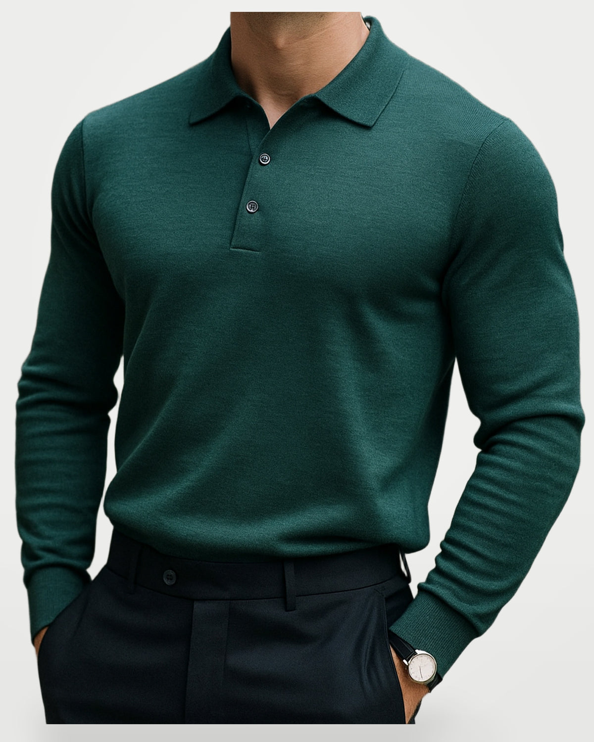 The Athletics Society | Men's Merino Wool Polo Sweater - 10