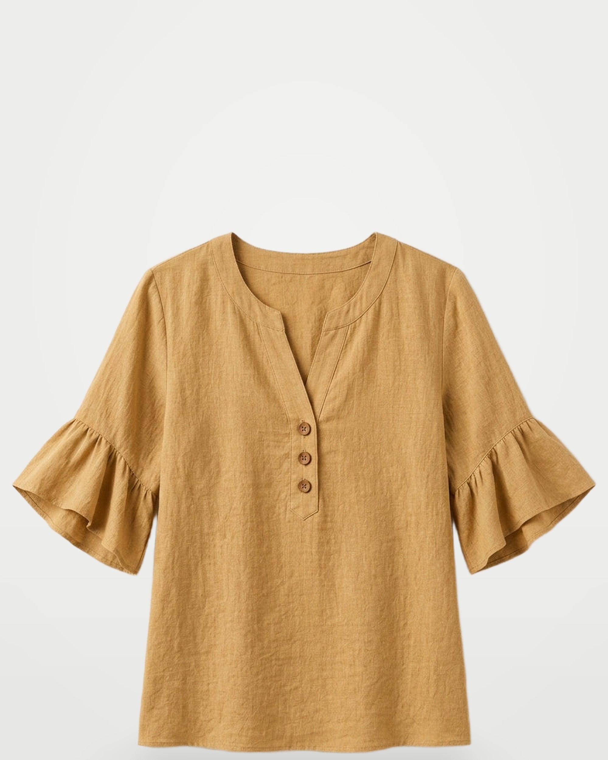 The Athletics Society | Women's Relaxed Ruffle Sleeve Blouse - 5