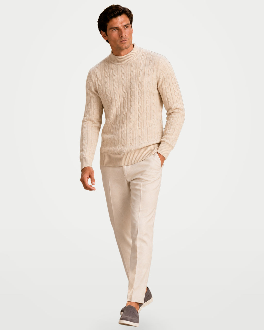 The Athletics Society | Men's Wool Cable Knit Sweater - 20