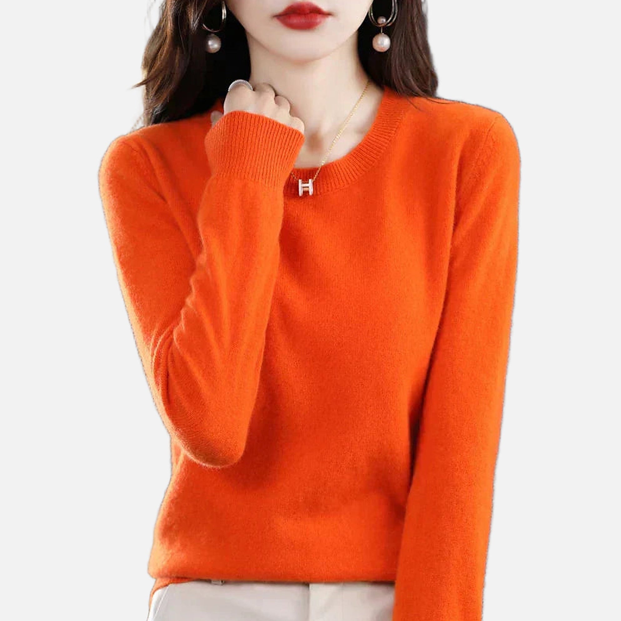 The Athletics Society | Women's Classic Cashmere Crewneck Sweater - 5