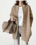The Athletics Society | Women's Oversized Fluffy Knit Cardigan - 1