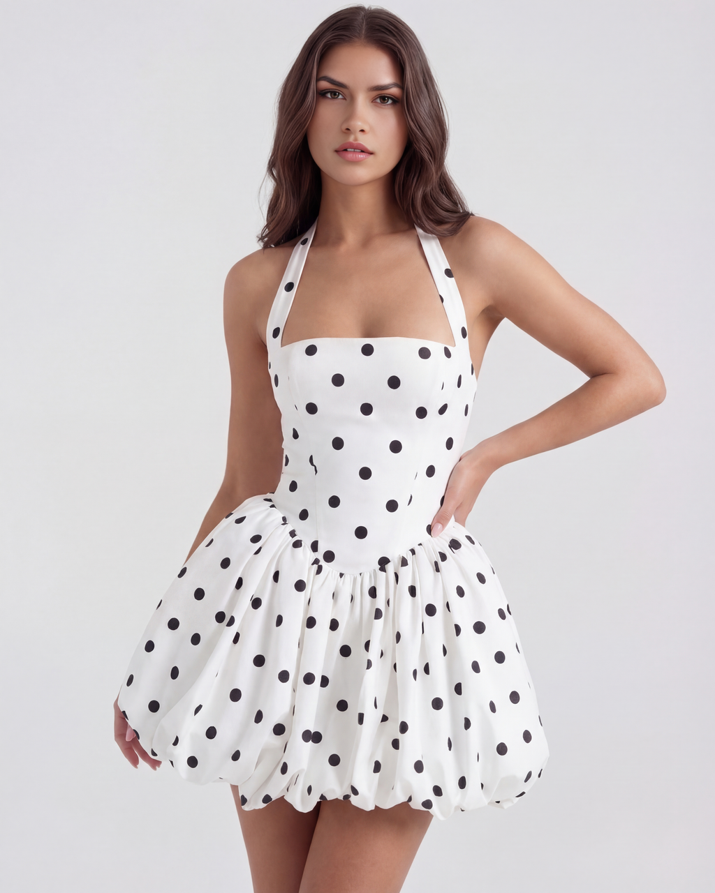 The Athletics Society | Women's Polka Dot Bubble Mini - 1