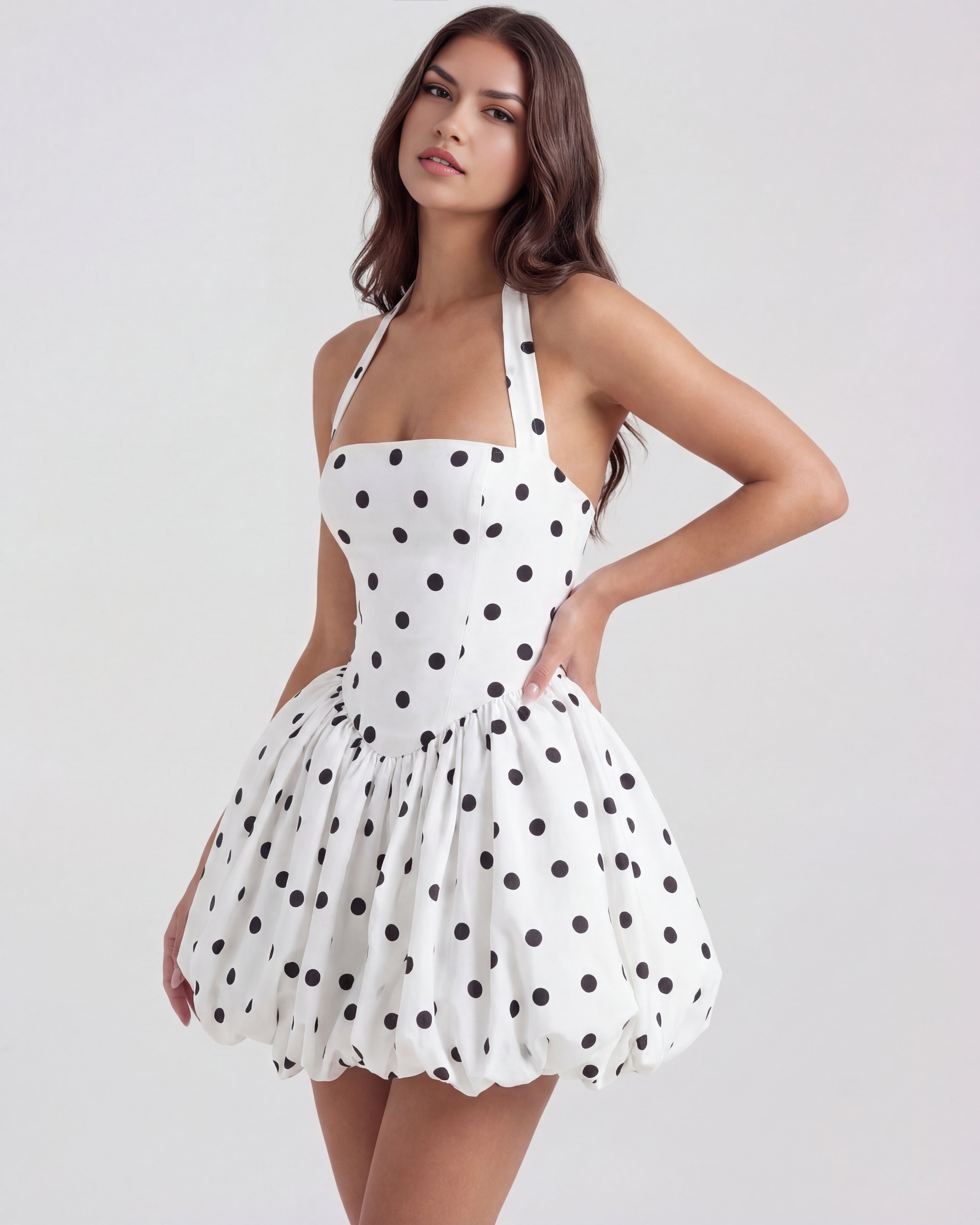The Athletics Society | Women's Polka Dot Bubble Mini - 6