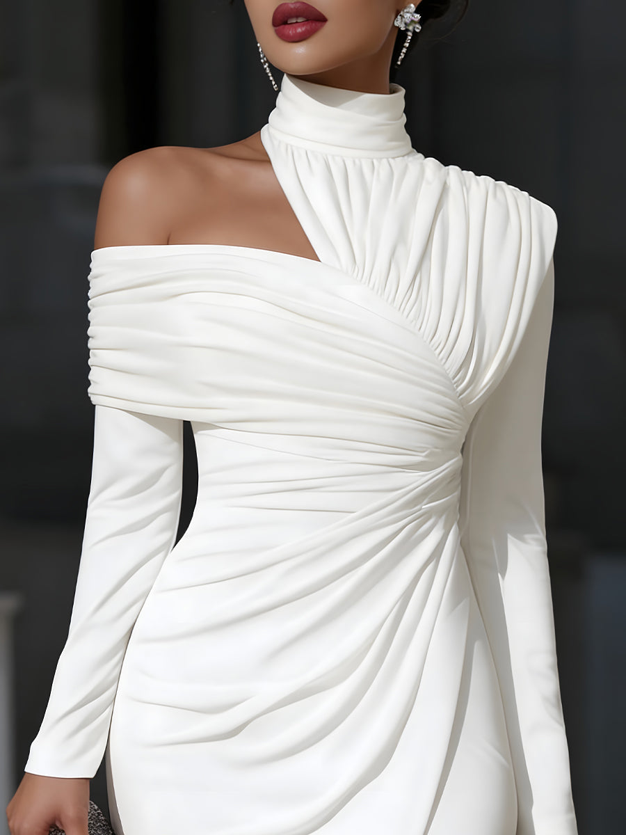 The Athletics Society | Women's One Shoulder Midi Dress - 2