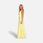 The Athletics Society | Women's Satin Halter Maxi Dress - 3