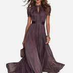 The Athletics Society | Women's Lace Trim Chiffon Maxi - 5