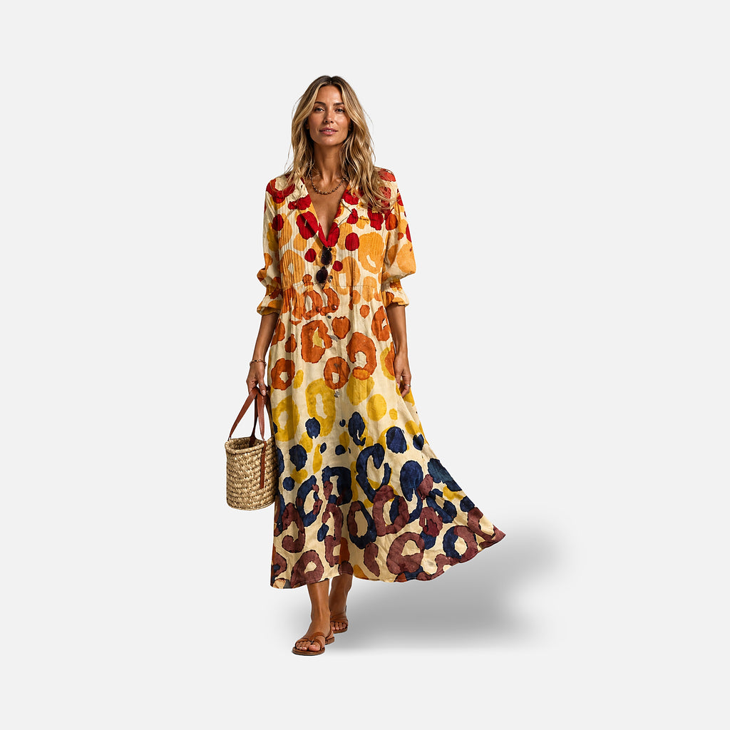 The Athletics Society | Women's Relaxed Printed Shirt Dress - 1
