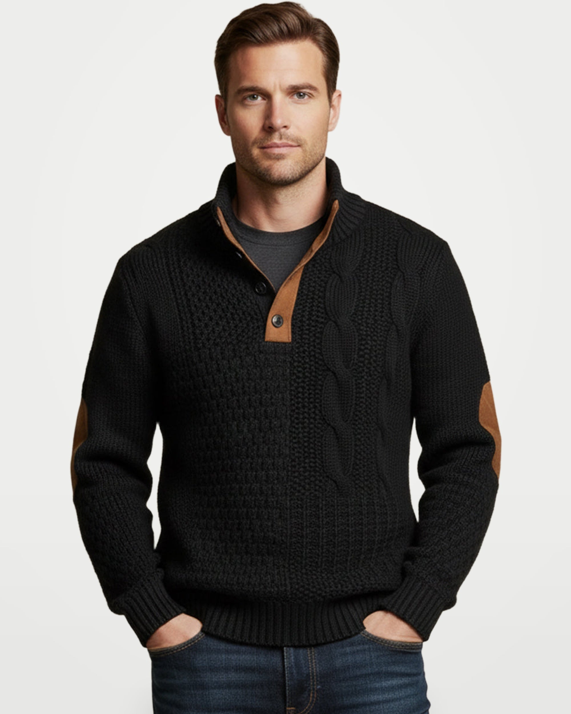 The Athletics Society | Men's Vintage Cable Knit Sweater - 7