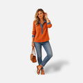The Athletics Society | Relaxed Lapel Patchwork Knit Sweater - 1