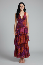The Athletics Society | Women's Floral Tiered Maxi Dress - 1