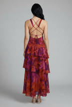 The Athletics Society | Women's Floral Tiered Maxi Dress - 3