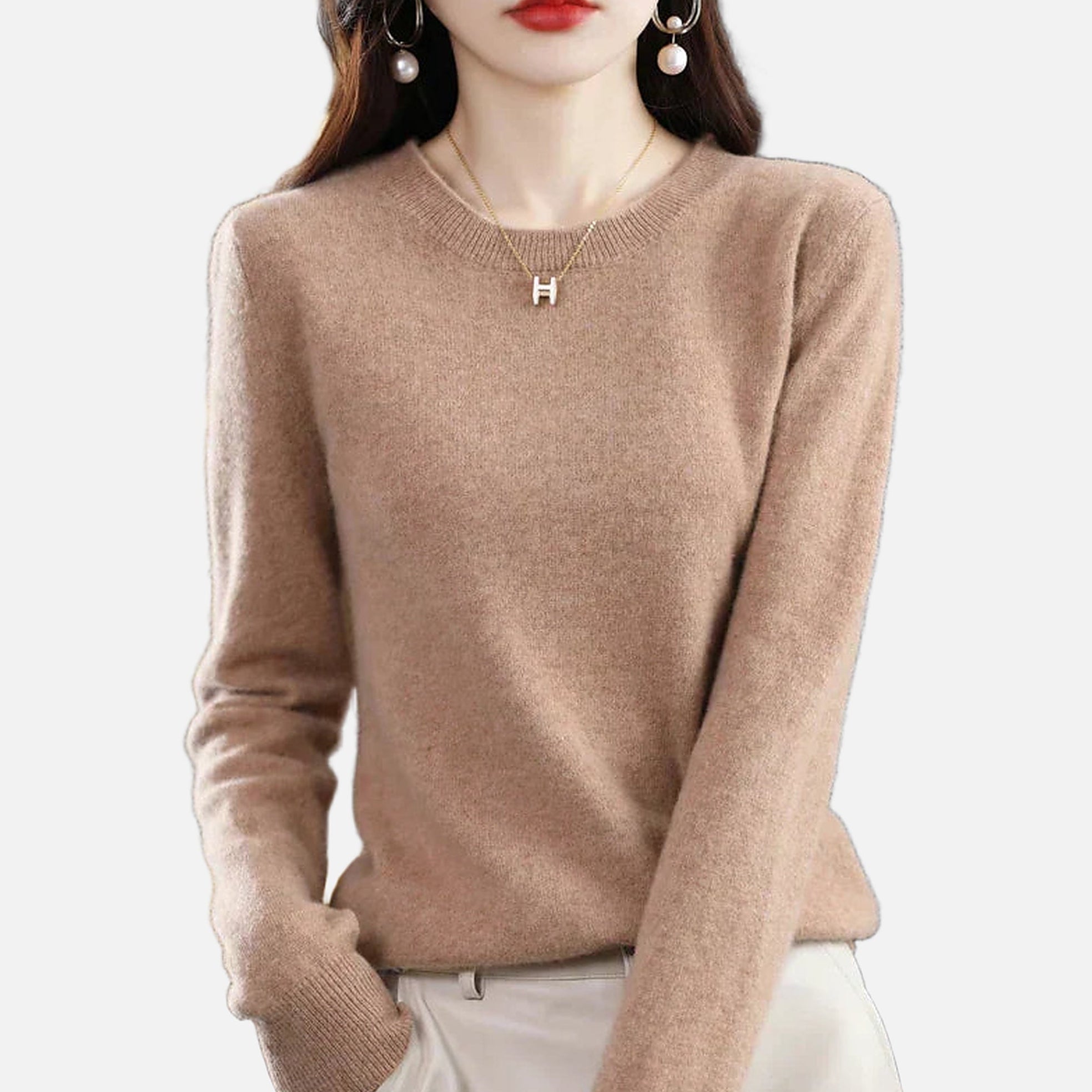The Athletics Society | Women's Classic Cashmere Crewneck Sweater - 14
