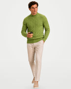 The Athletics Society | Men's Wool Cable Knit Sweater - 10