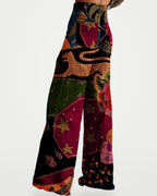 The Athletics Society | Women's Vintage Printed Wide-Leg Pants - 2