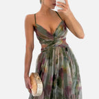 The Athletics Society | Women's Floral Chiffon Maxi Dress - 8