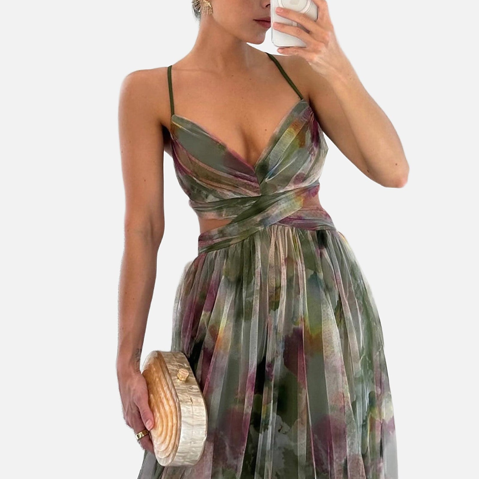 The Athletics Society | Women's Floral Chiffon Maxi Dress - 8