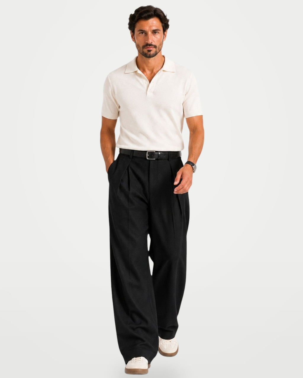 The Athletics Society | Men's Relaxed Pleated Wide Trousers - 12