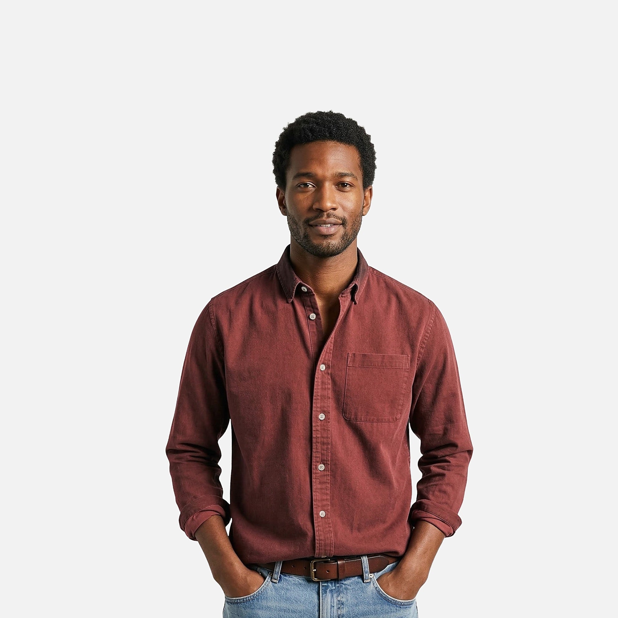 The Athletics Society | Men's Classic Button Shirt Relaxed Fit Casual Everyday Style - 8