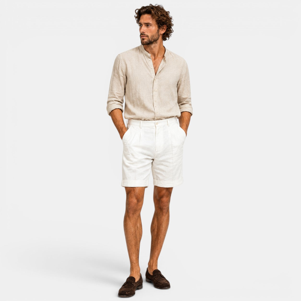 The Athletics Society | Men's Relaxed Linen Shorts - 2