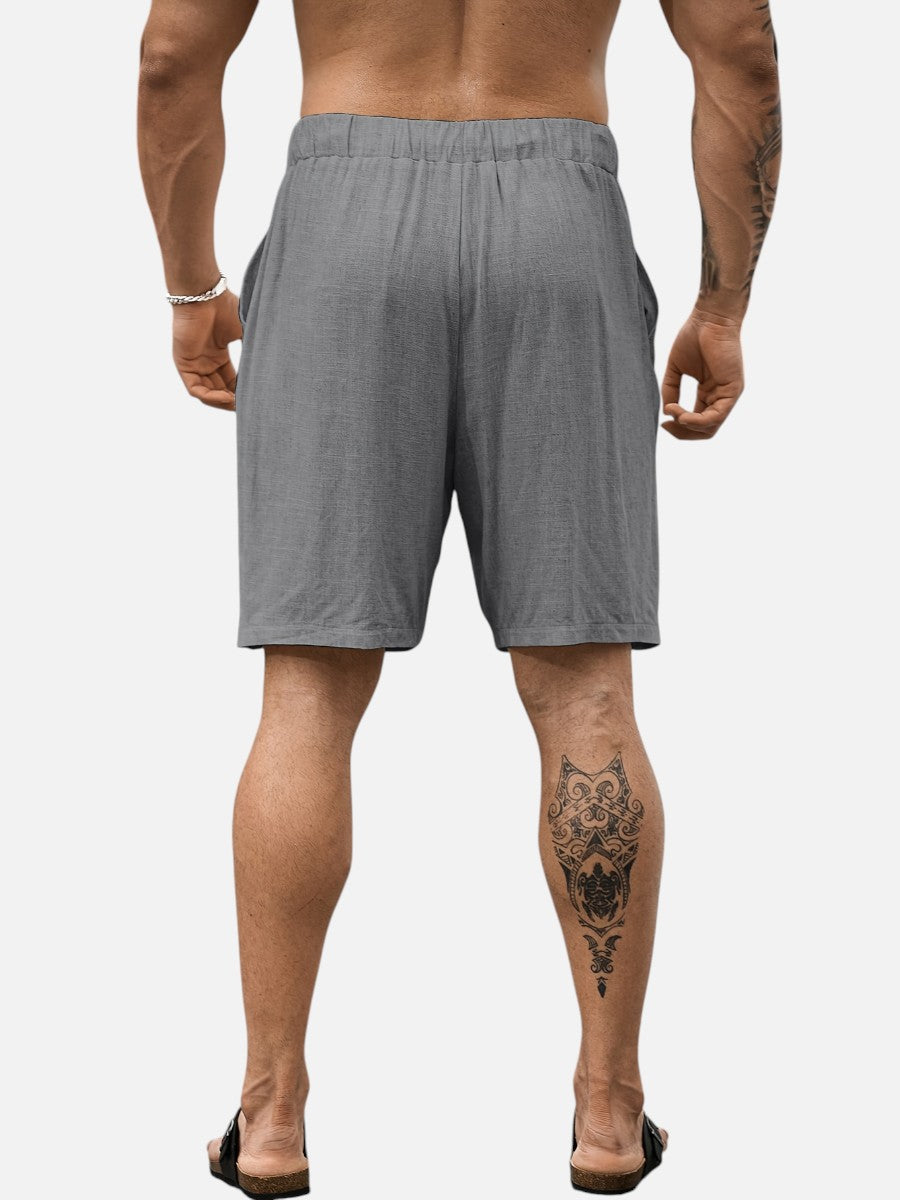 The Athletics Society | Men's Relaxed Linen Look Shorts - 12