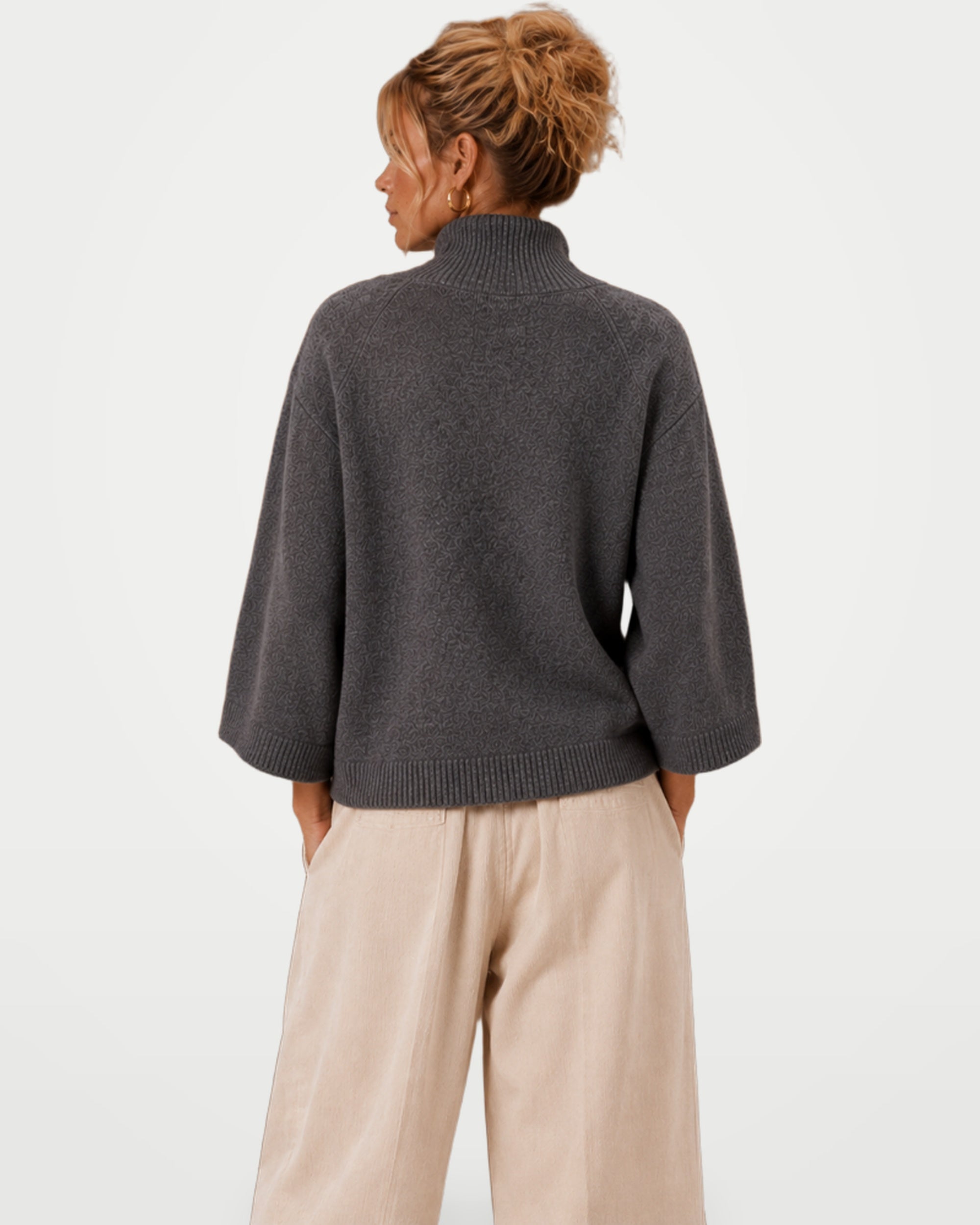 The Athletics Society | Women's Oversized Chunky Knit Sweater - 4