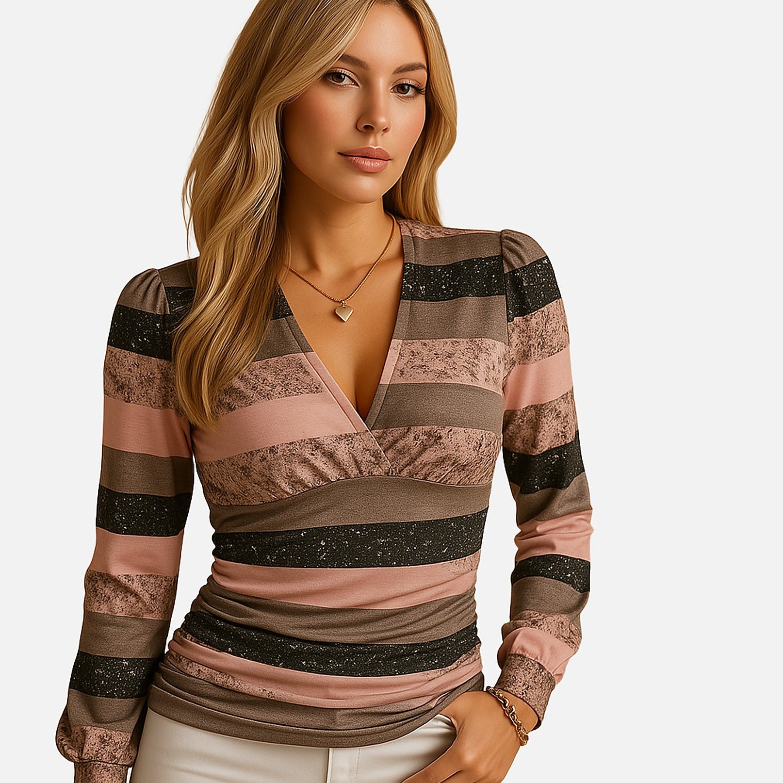 The Athletics Society | Women's Tailored V-Neck Top - 11