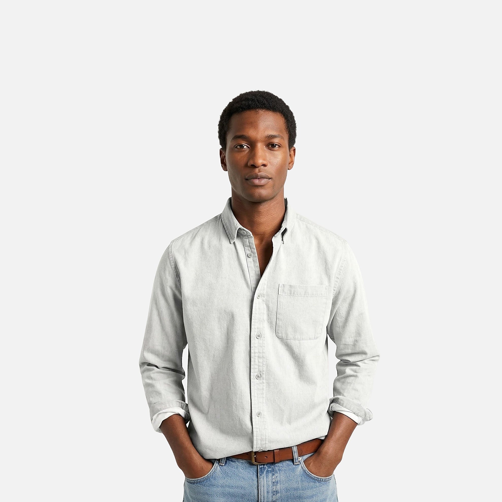 The Athletics Society | Men's Classic Button Shirt Relaxed Fit Casual Everyday Style - 7