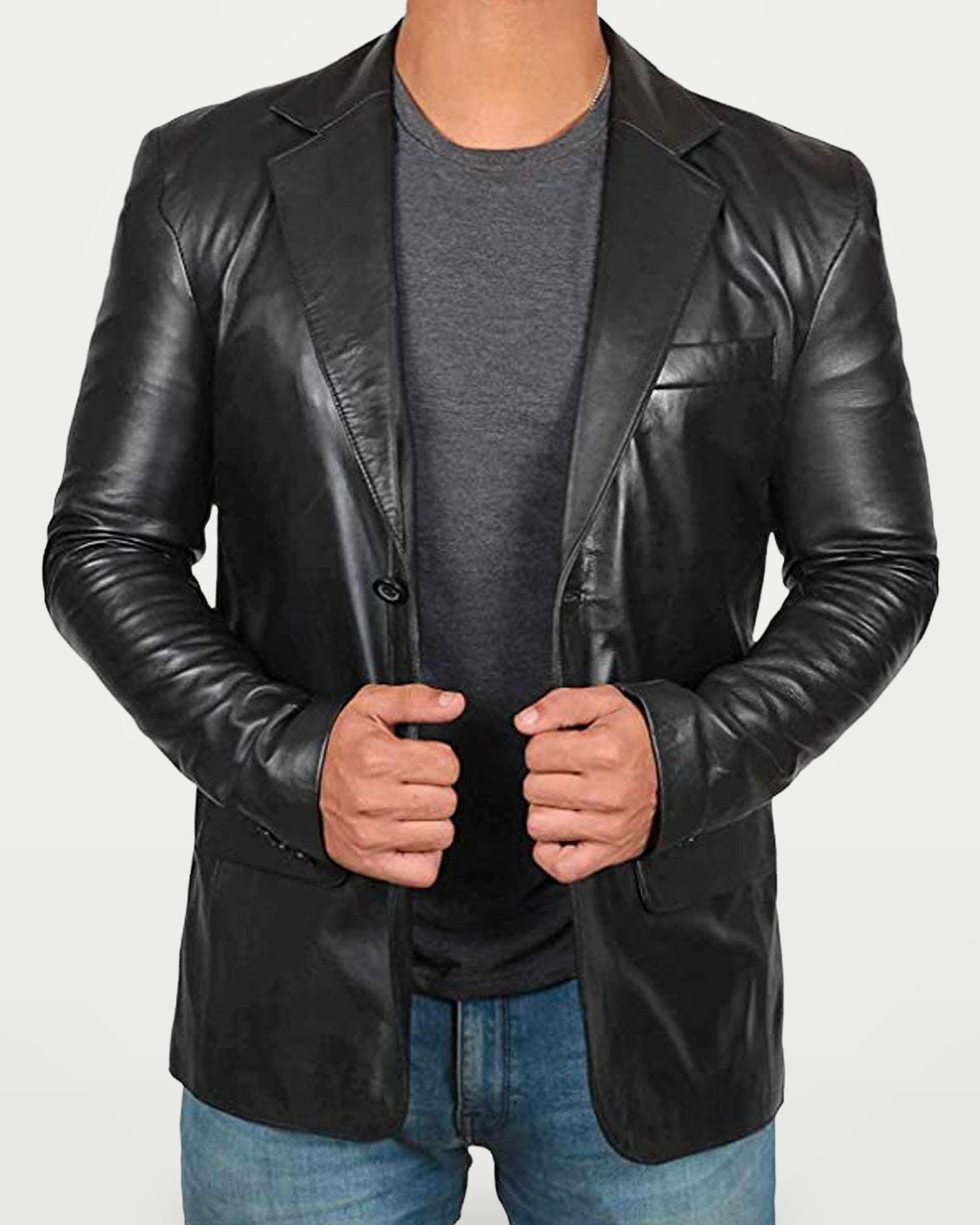 The Athletics Society | Men's Leather Blazer Modern Cut - 1