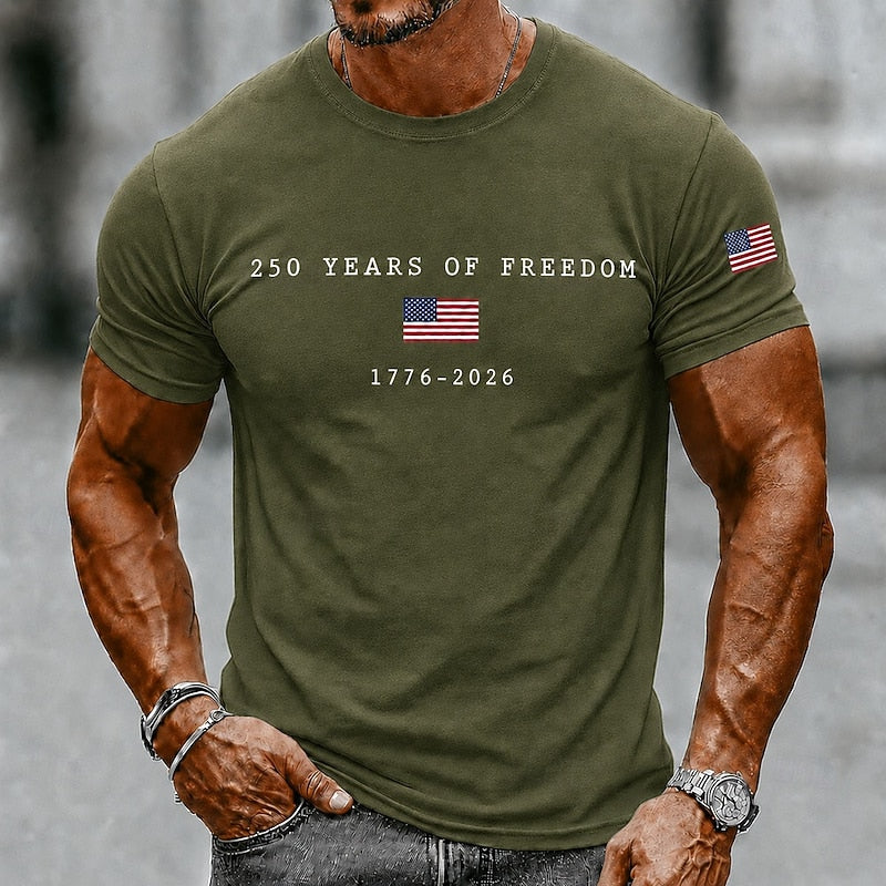 The Athletics Society | Men's Patriotic American Flag T-Shirt - 6