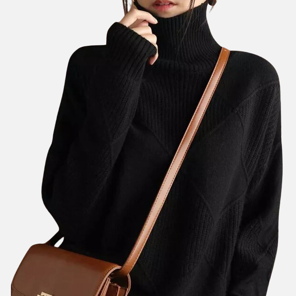 The Athletics Society | Women's Cashmere Turtleneck Sweater - 6