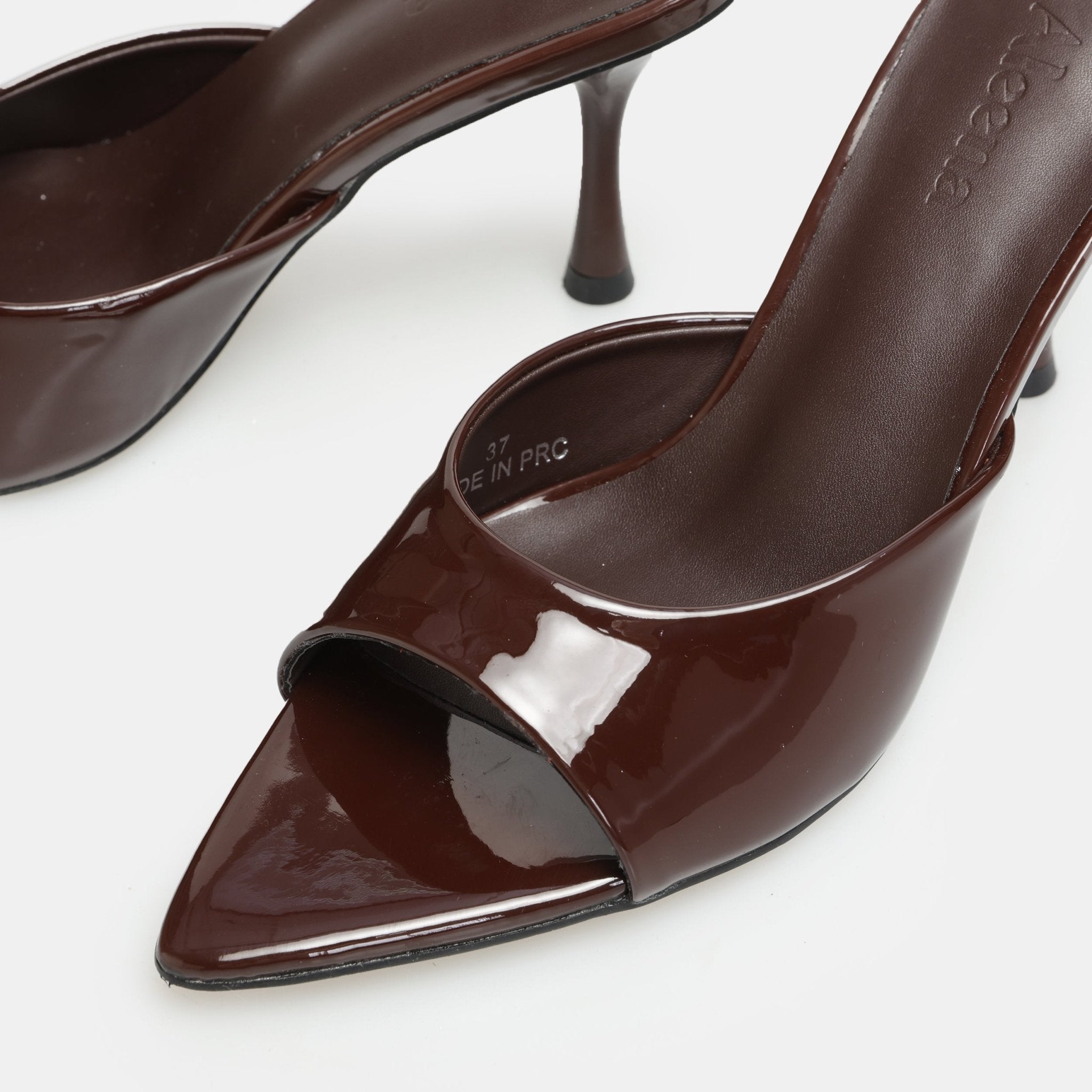 The Athletics Society | Women's Patent Leather Heel Mules - 1
