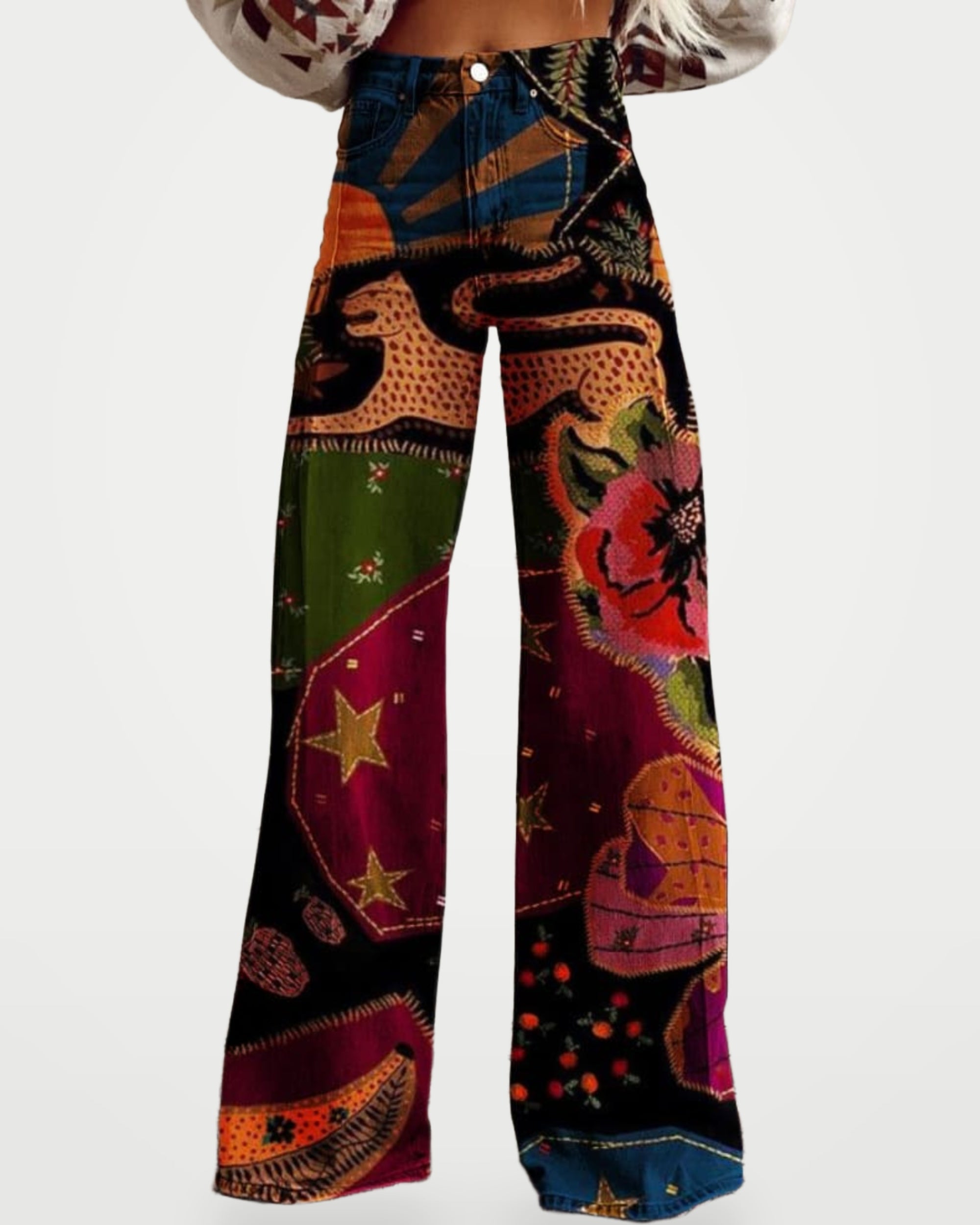 The Athletics Society | Women's Vintage Printed Wide-Leg Pants - 1