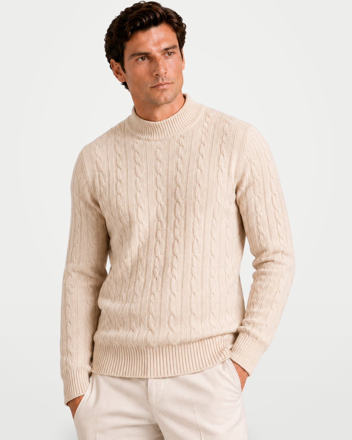 The Athletics Society | Men's Wool Cable Knit Sweater - 16