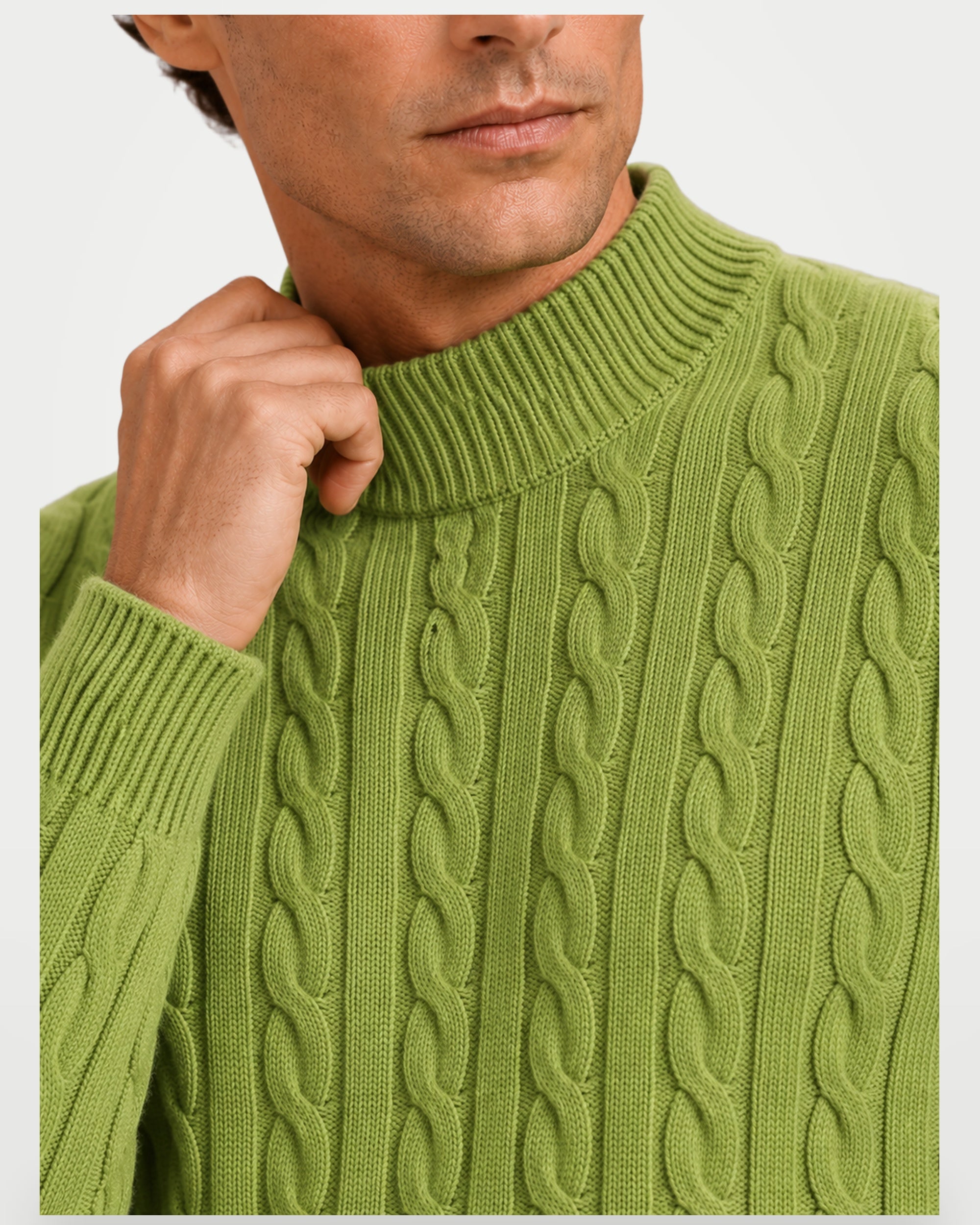 The Athletics Society | Men's Wool Cable Knit Sweater - 7