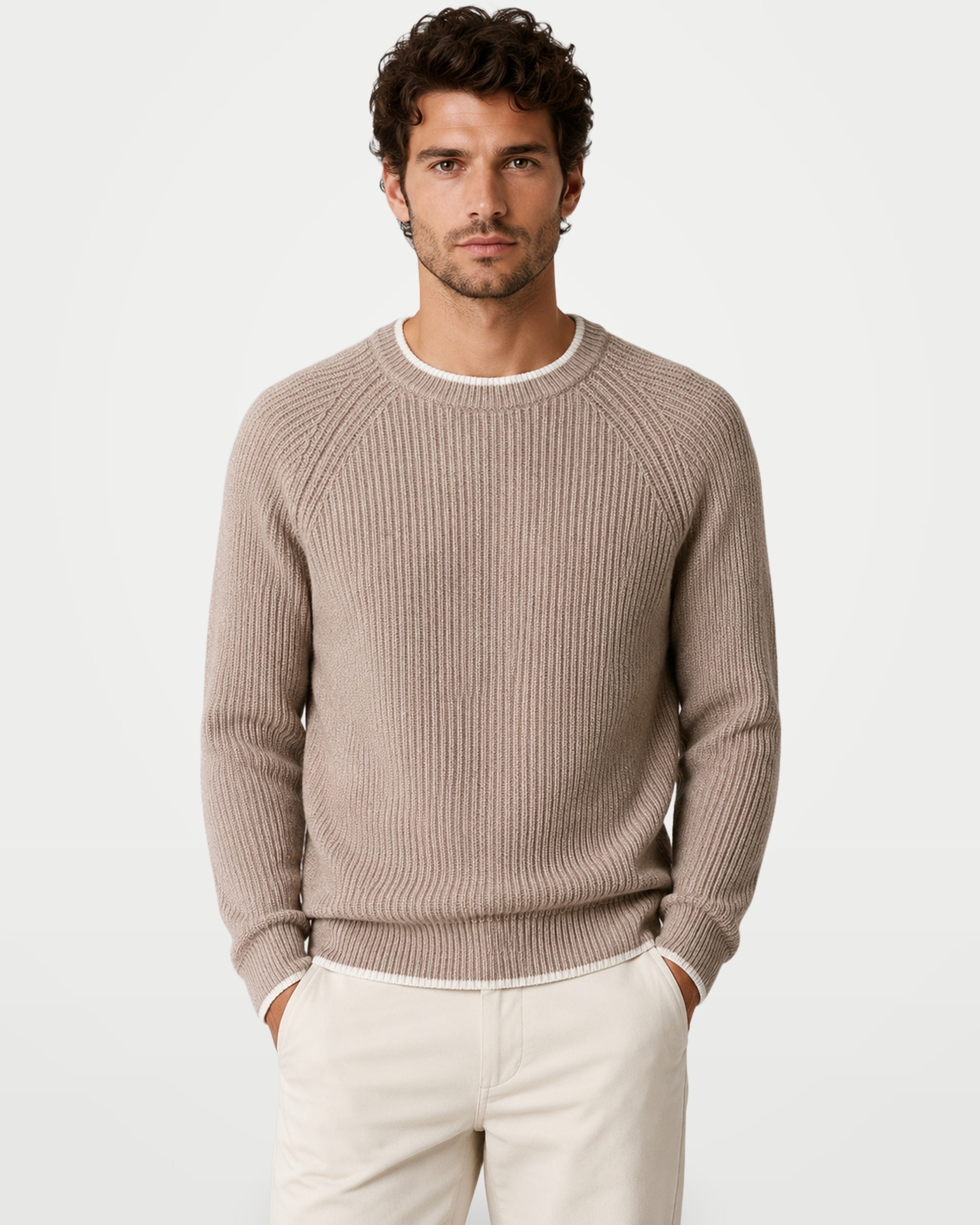 The Athletics Society | Men's Two-Tone Crew Neck Jumper - 1
