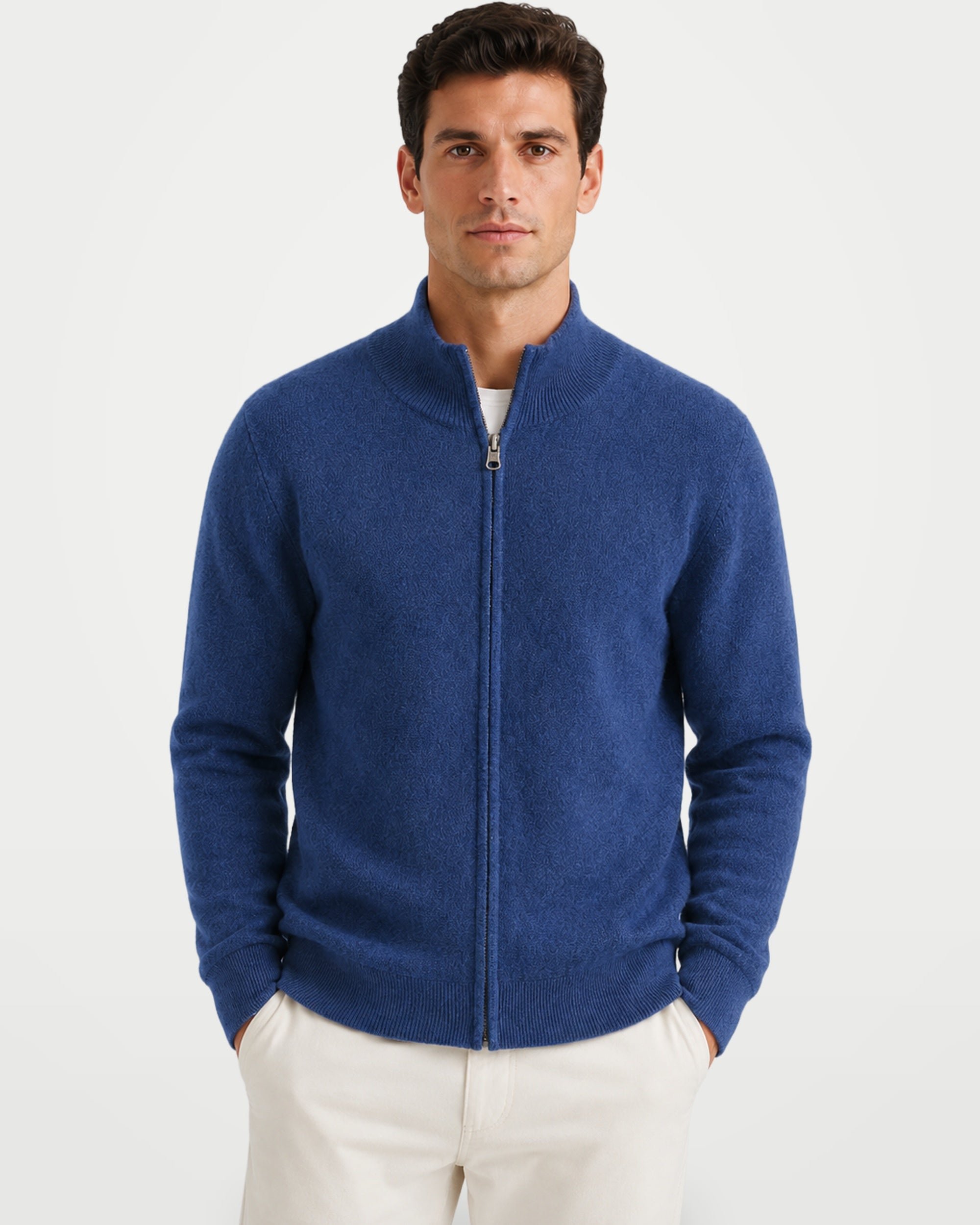 The Athletics Society | Men's Zip Stand Collar Cardigan - 6