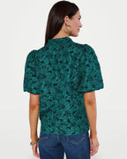 The Athletics Society | Women's Relaxed Floral Puff Top - 5