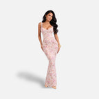 The Athletics Society | Women's Floral Bodycon Maxi Dress – Spring Occasion & Wedding Guest - 2