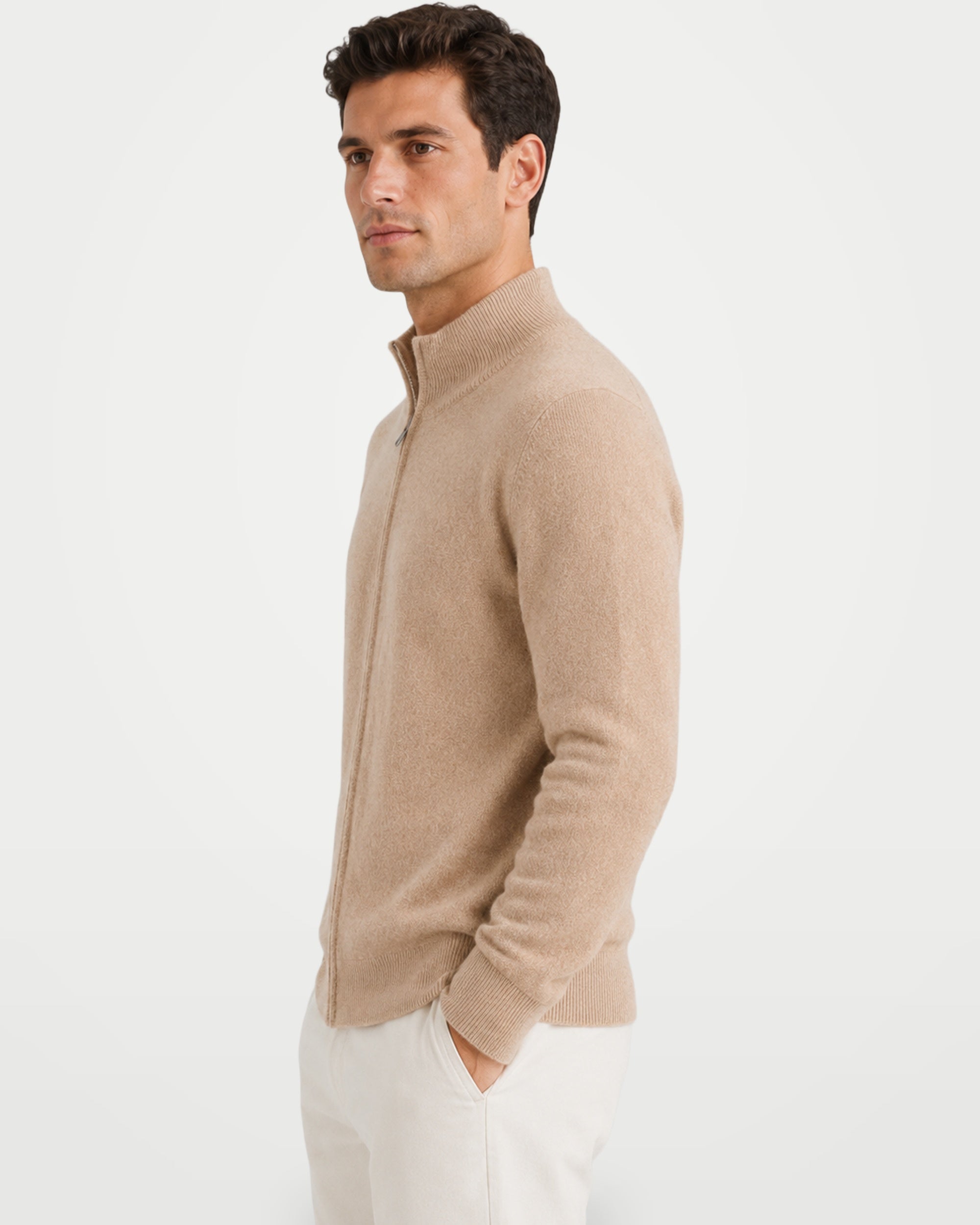 The Athletics Society | Men's Zip Stand Collar Cardigan - 3