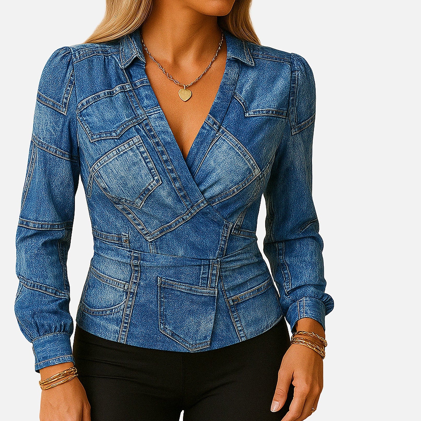 The Athletics Society | Women's Tailored V-Neck Top - 9